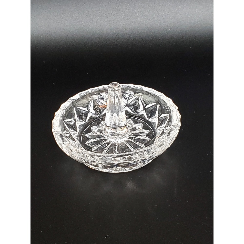 Lead Crystal Ring Holder Tricket Dish Jewelry‎ Pinwheel Design - Stunning